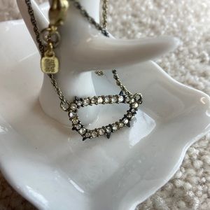 Alexis Bittar necklace, gun metal and crystals